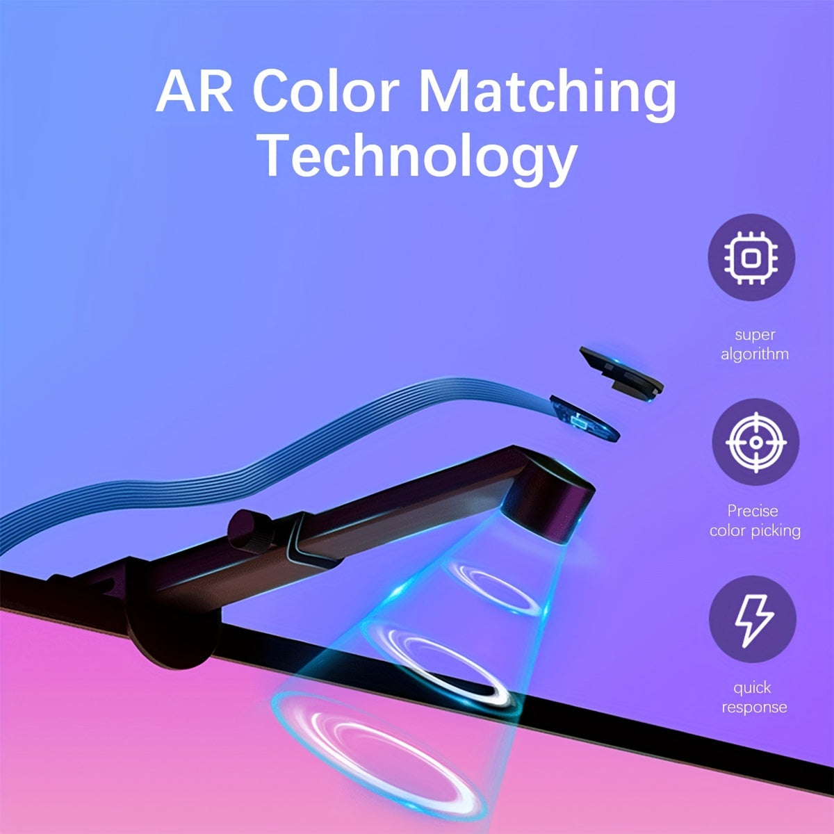 3.8M/5M RGB Light Strip for 55-75 Inch TV with Camera Detects Colors