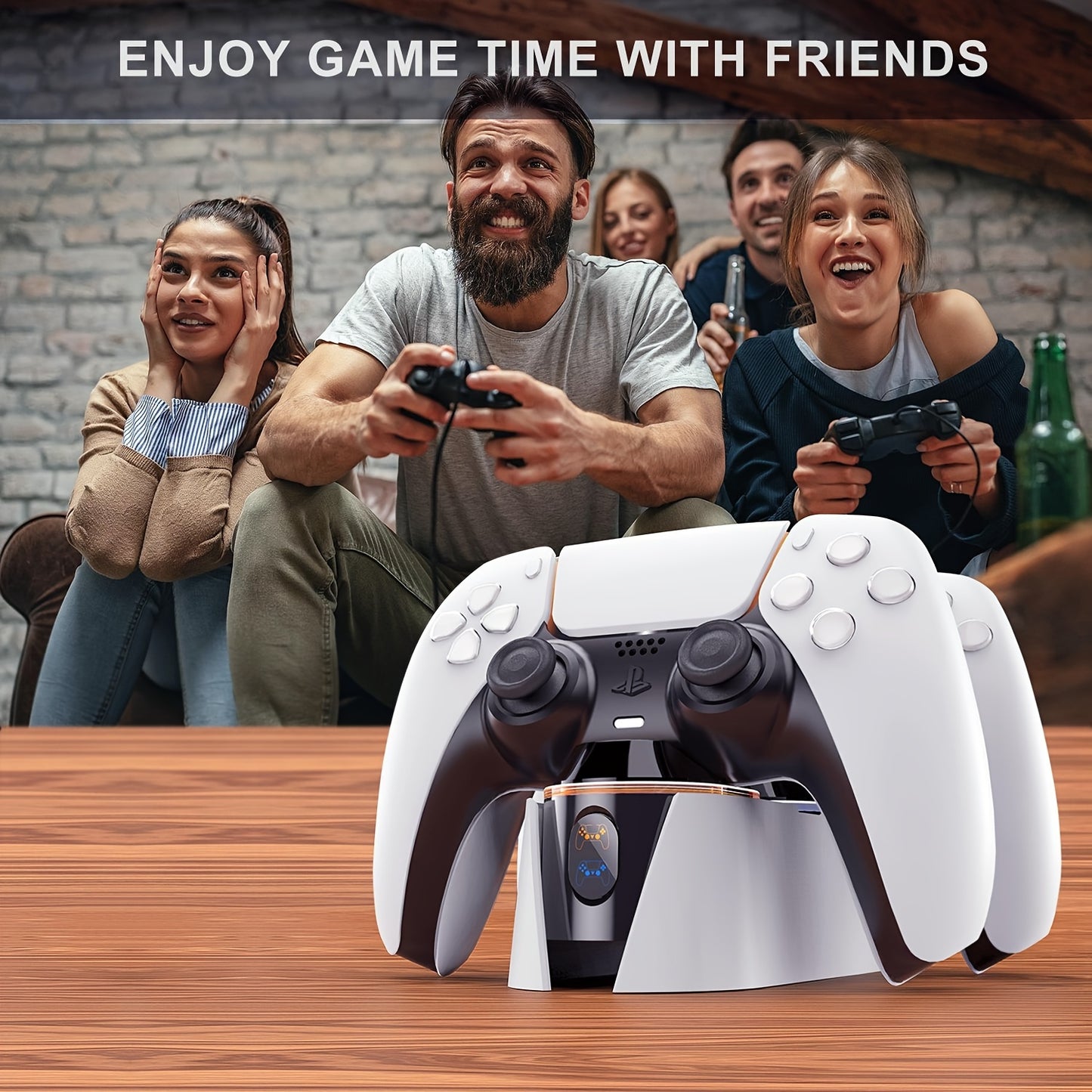 Charging Station for PS5 Controller with 5V/3A AC Fast Charging Adapter, Dual Charging Stand for Playstation 5, Docking Station as Replacement of DualSense Charging Station