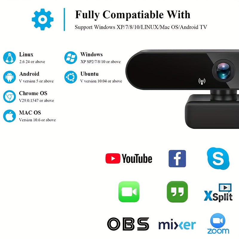 New Upgraded High Definition Computer Camera with Auto Focus