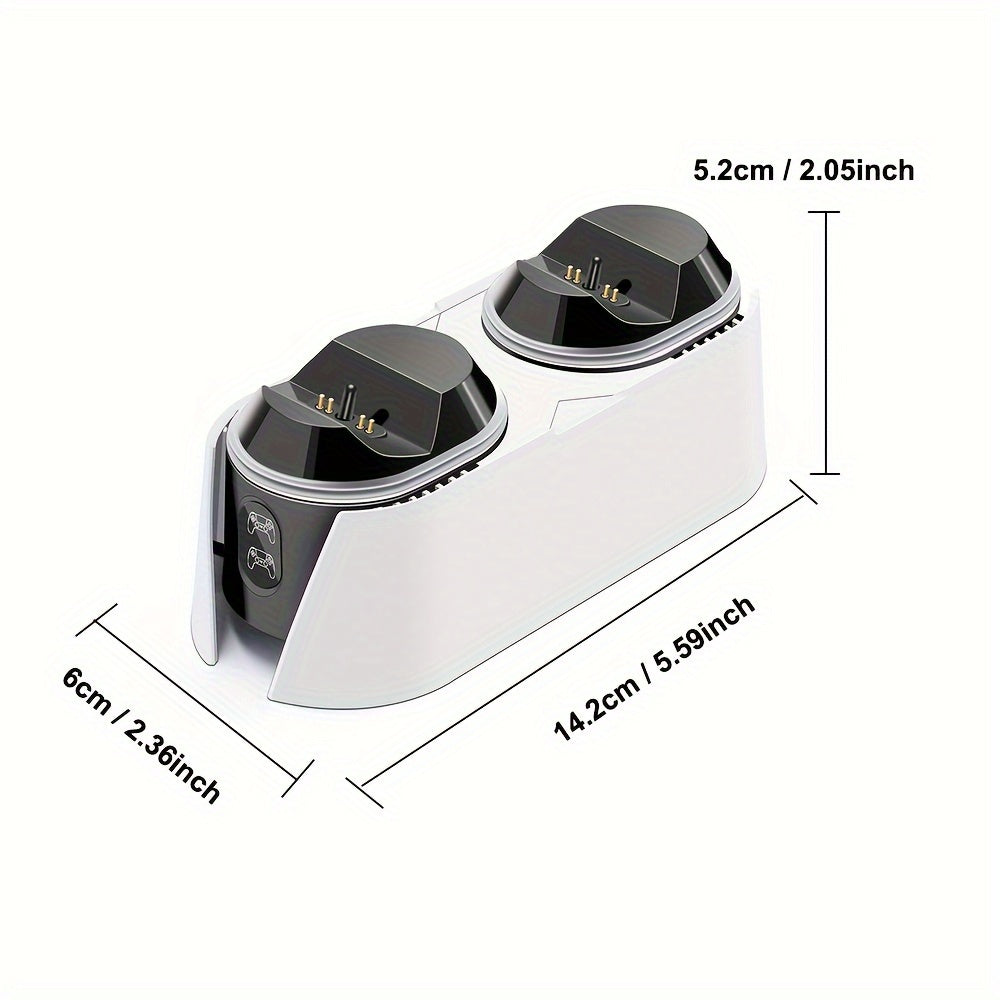 Charging Station for PS5 Controller with 5V/3A AC Fast Charging Adapter, Dual Charging Stand for Playstation 5, Docking Station as Replacement of DualSense Charging Station