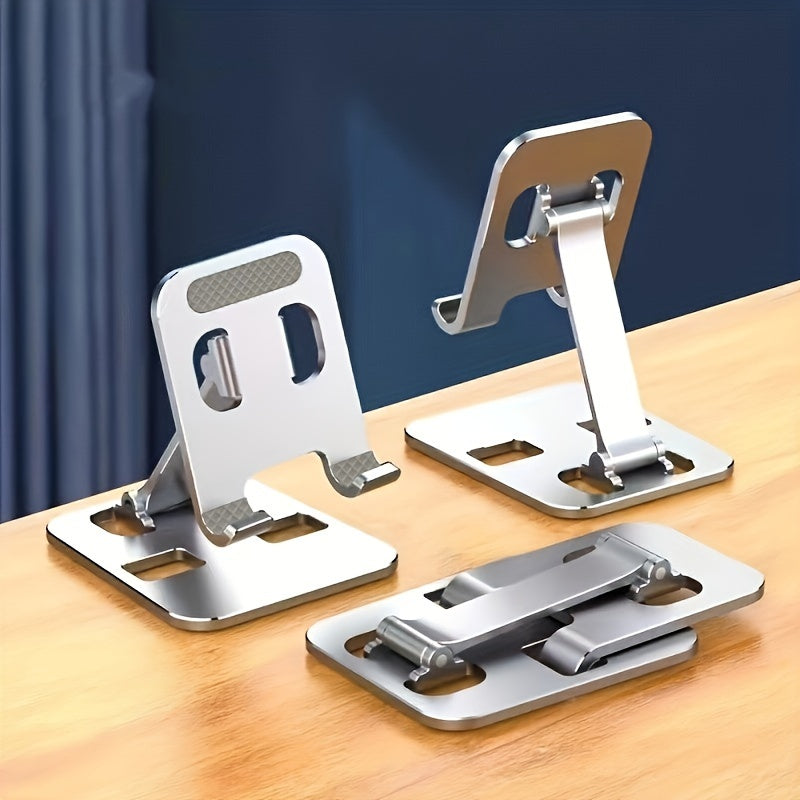 Metal folding mobile phone or tablet holder.
