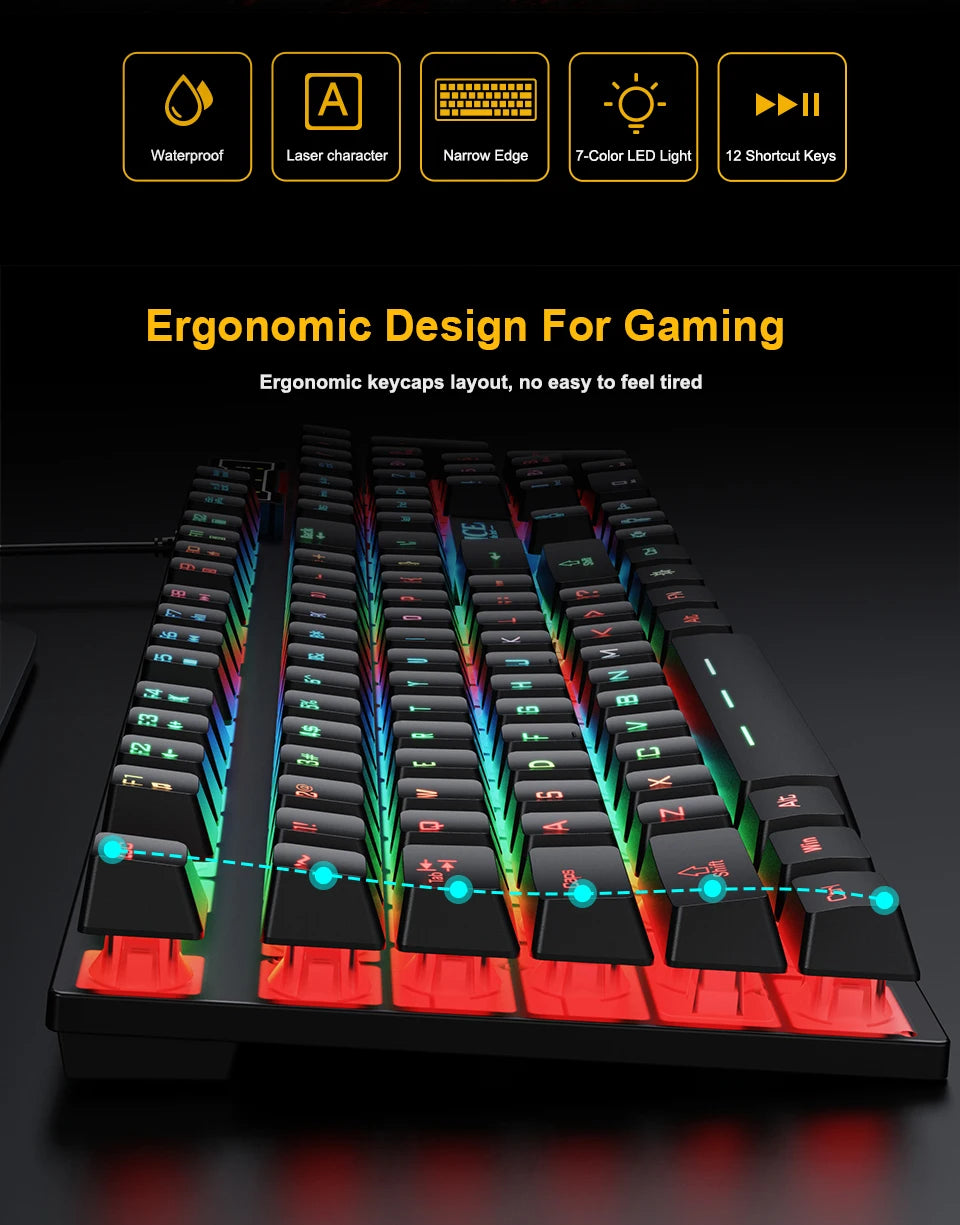 RGB Gamer Keyboard Gaming